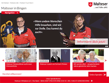 Tablet Screenshot of malteser-bingen.de